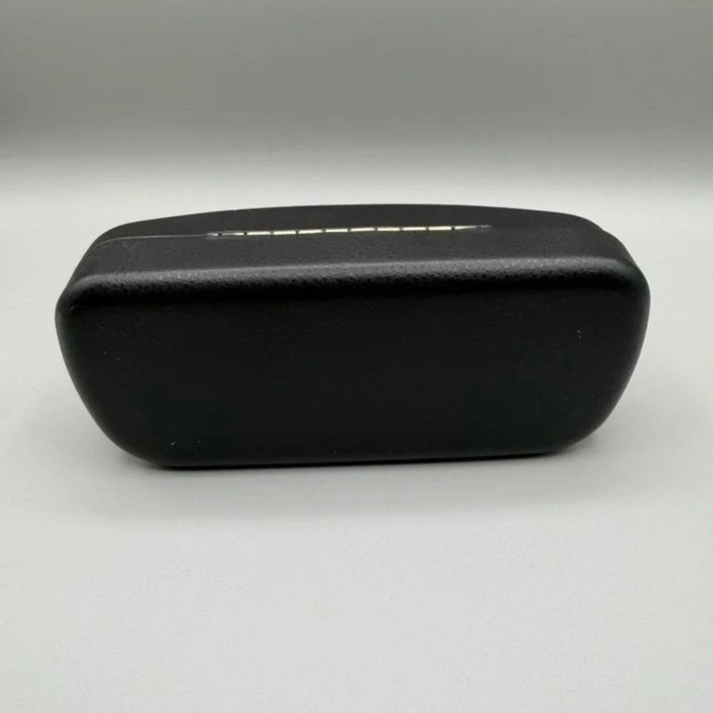 Alexander McQueen Black Textured Leather Sunglasses‎ Eyeglasses Hard Case